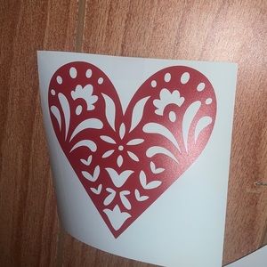 Heart decal